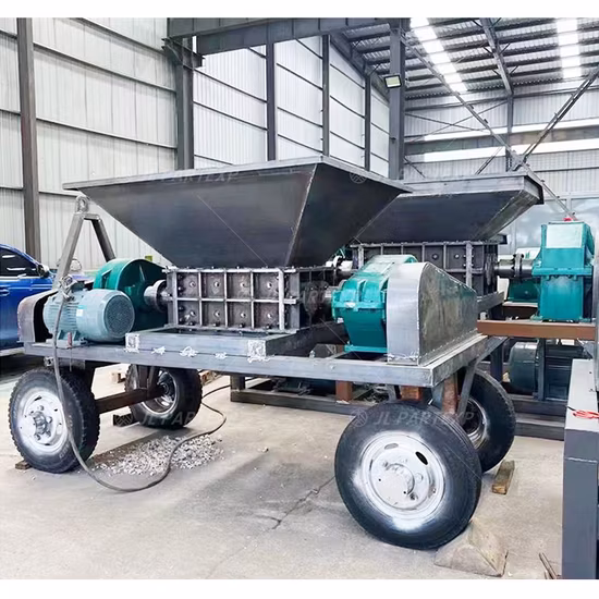 High Capacity Double Shaft Commercial Industrial Automotive Bicycle Car Truck Mechanical Used Rubber Tyre Tire Waste Recycling Plastic Shredder Crusher Machine
