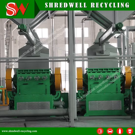 90kw Waste/Used/Scrap Tire Recycling Machine for Making Rubber Granules