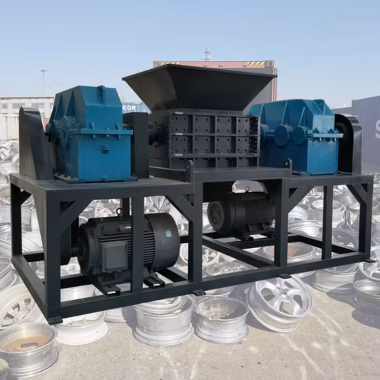 Double Shaft Plastic Shredder Crushing Recycling Machine Scrap Metal Tire Shredder Machine